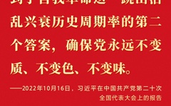 经过不懈努力，党找到了自我革命这一跳出治乱兴衰历史周期率的第二个答案